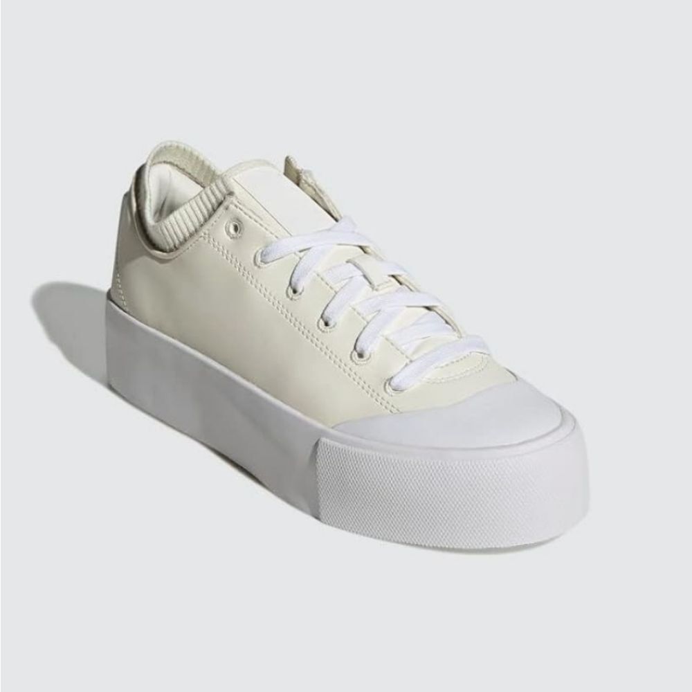 adidas x Karli Kloss XX92 Canvas Platform Trainer in Ivory White